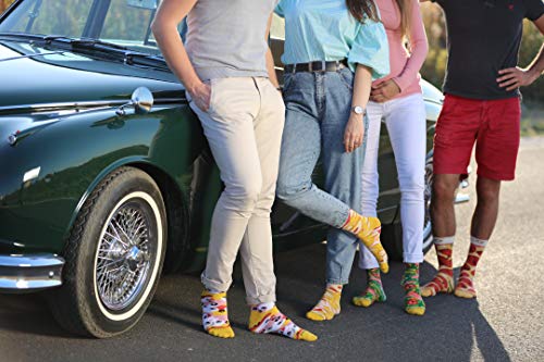 Rainbow Socks - Pizza MIX Caprichosa Vege Pepperoni Mujer Hombre - 4 pares de Calcetines - Tamaño 36-40