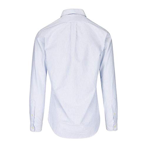 Ralph Lauren Slim Fit BD Ppc Camisa de Vestir, Azul (BSR Blue/White C41d6), Large (Talla del Fabricante: 40) para Hombre