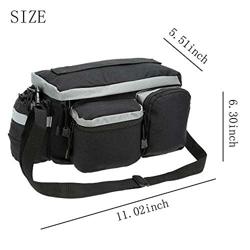 Ramble Bolsa de Asiento Trasero de Bicicleta 6L Bolsas de Bicicleta Impermeables Bolsa de Asiento Trasero Grande Bolsa de Maletero Alforjas de Bicicleta
