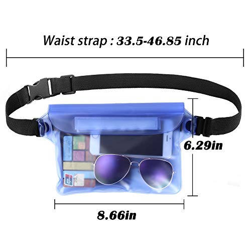 Ramble Pantalla Transparente Riñonera Pantalla táctil Bolsa Seca con cinturón Ajustable para Nadar Esnórquel Navegación Navegación Parques acuáticos(Black)