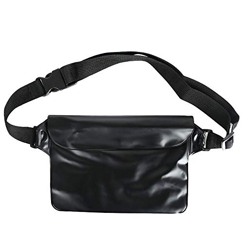 Ramble Pantalla Transparente Riñonera Pantalla táctil Bolsa Seca con cinturón Ajustable para Nadar Esnórquel Navegación Navegación Parques acuáticos(Black)