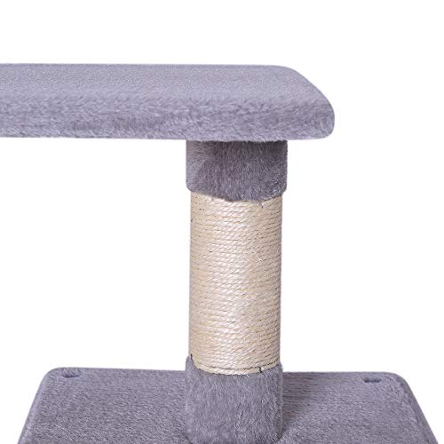 Rascador para gatos Árbol escalador arañar Juguete para Mascotas (gris claro)