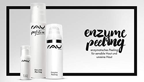 RAU Enzyme Peeling Facial 50 ml – Peeling ENZYMATIQUE en los frutas con del mantequilla de karité y del SQUALANE. Exfoliante de Cara suave a base de Enzymes. Gel Exfoliante eficaz para un limpieza en profundidad.