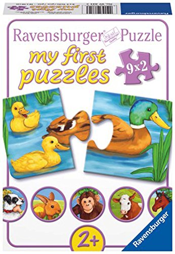 Ravensburger - Mi Primer Puzzle: Animales simpáticos, 2 Piezas (07331 3)