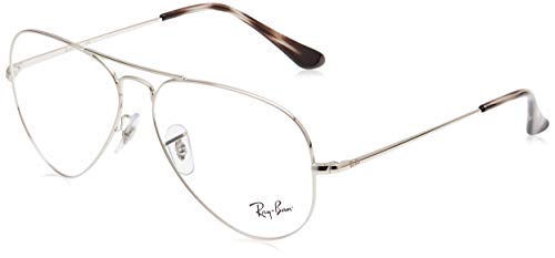 Ray-Ban 0RX6489, Monturas de Gafas Unisex adulto, Marrón (Silver), 55