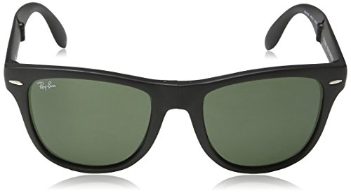 Ray-Ban Folding Wayfarer Gafas de sol, Matte Black, 55 para Hombre
