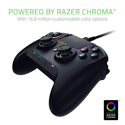 Razer Raiju Ultimate 2019 - Controlador de juego PS4/PC inalámbrico, con cable con botones de acción mecha-tactile, componentes intercambiables, panel de control rápido e iluminación chroma RGB