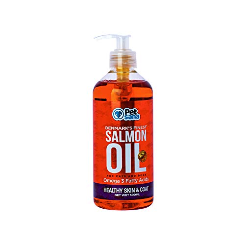 Rc Ocio Aceite de Salmon para Perros y Gatos 500 ml Omega 3 y 6 Perro y Gato | vitaminas Perro EPA/DHA | Alergias cutáneas | Mejora el Pelo | Articulaciones | Sistema inmunológico