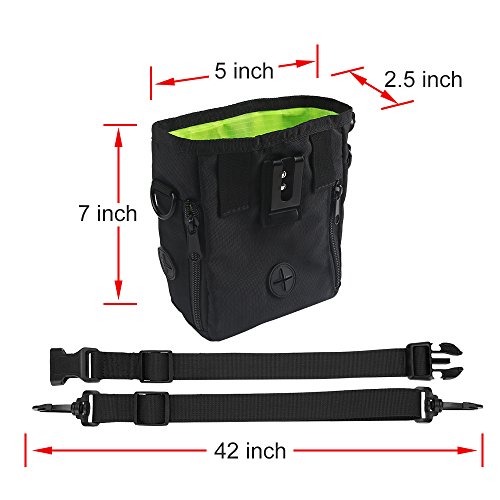 RCruning-EU Bolsa Premios Perro Tratamiento de Cintura Bolsa Bolso Manos Libre Mascota Perro Entrenamiento Alimentos Bolsa de Cintura con dispensador de Bolsa Caca