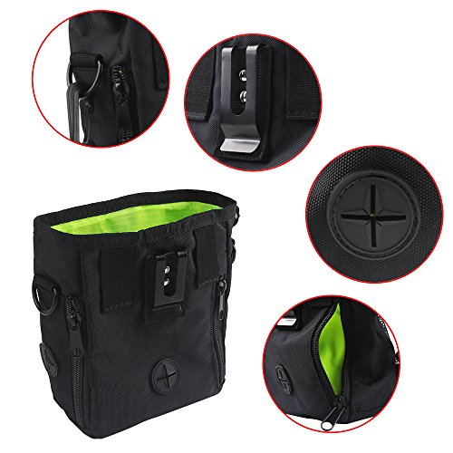 RCruning-EU Bolsa Premios Perro Tratamiento de Cintura Bolsa Bolso Manos Libre Mascota Perro Entrenamiento Alimentos Bolsa de Cintura con dispensador de Bolsa Caca
