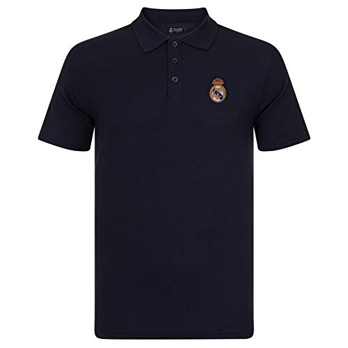 Real Madrid - Polo Oficial para Hombre - con el Escudo del Club - XXL