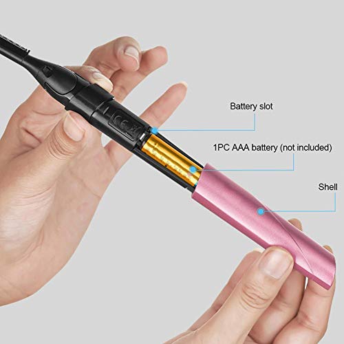 Recortador de cejas, depilador de cejas eléctrico para mujeres con peine, depiladora de cejas Herramienta de eliminación de vello de la cara del cuerpo Recortador de precisión para la cara Barbilla