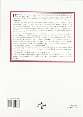 Recursos humanos (Derecho - Biblioteca Universitaria de Editorial Tecnos)