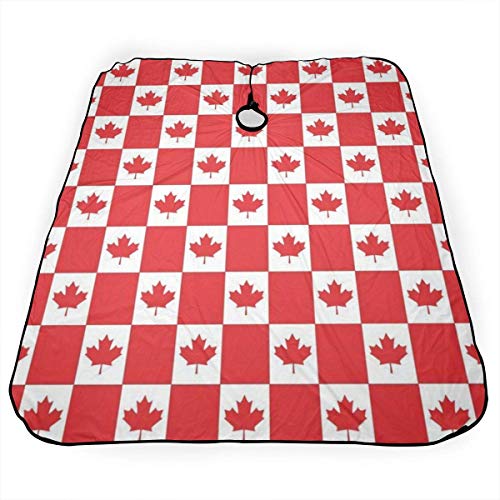 Red Petro-Canada Flag Peluquería profesional, poliéster, corte de pelo, delantal, 55"x 66"