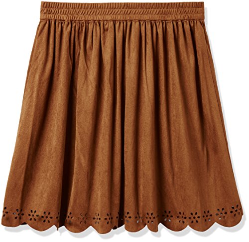 RED WAGON Falda de Vuelo con Efecto Ante para Niñas, Marrón (Tan), 5 años