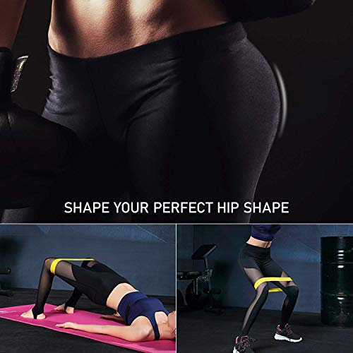 Redmoo Banda de Ejercicios, Conjunto de 5 Bandas de Gimnasia Theraband Bandas de Ejercicios Bandas de Resistencia con 5 Puntos Fuertes X-Light, Light, Medium, Heavy, X-Heavy, Yoga, Pilates