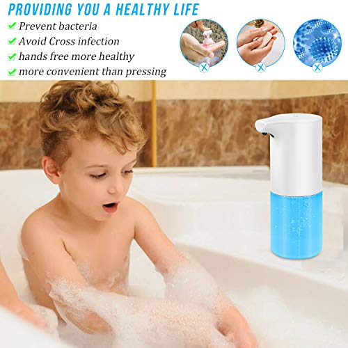 Redmoo Dispensador automático de jabón, Dispensador automático de jabón con Sensor Dispensador de jabón en Espuma con Sensor de Infrarrojos 350ml Dispensador de para cocinas, baños, aseos