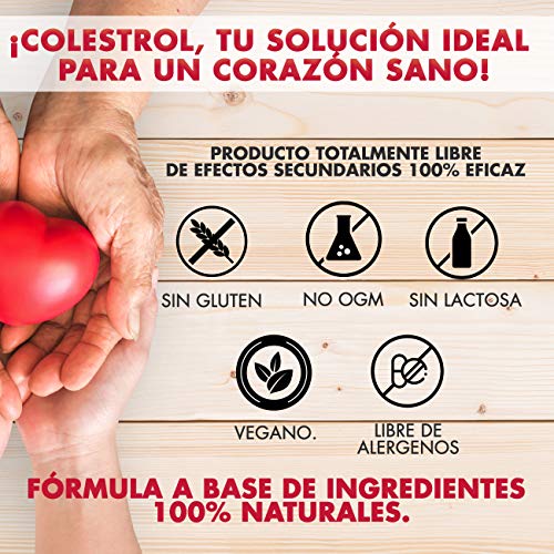 Reductor del Colesterol | Levadura Arroz Roja, Coenzima Q10, Lecitina de Soja y Lino | Tratamiento Natural para el Colesterol | Formula rica en Monacolina K | Salud Cardiovascular perfecta | 60U.