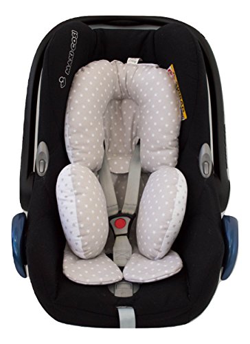 Reductor REVERSIBLE Universal para grupo 0, Maxicosi, capazo, silla de paseo, hamaca. Estrellas Gris