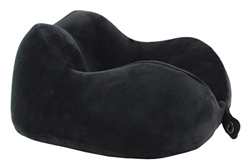 REDUX TRAVEL - Almohada de Viaje Cervical de Espuma de Memoria viscoelástica - Kit con Antifaz + Tapones para Dormir - Ideal para Viajes en avión y Coche