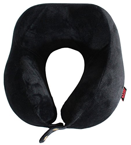 REDUX TRAVEL - Almohada de Viaje Cervical de Espuma de Memoria viscoelástica - Kit con Antifaz + Tapones para Dormir - Ideal para Viajes en avión y Coche