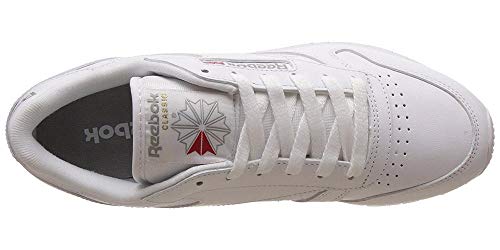 Reebok CL LTHR 2232 - Zapatillas de deporte de cuero para mujer, color blanco, talla 40