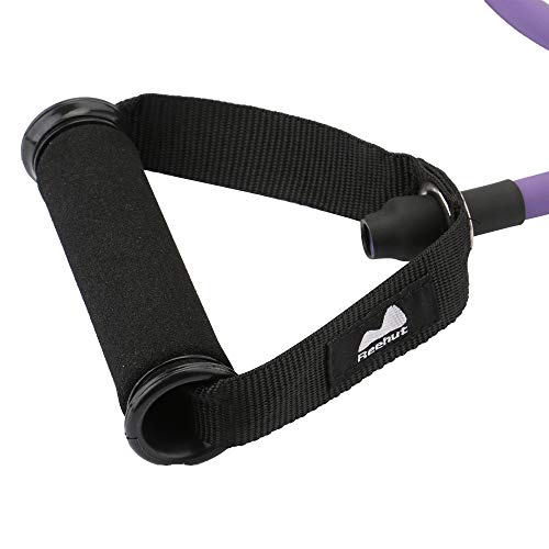 REEHUT Bandas Elásticas de Entrenamiento, Bandas de Resistencia para Fitness Cable de Ejercicio de Entrenamiento para Tonificación Muscular, Equipo de Ejercicio de Estiramientos para Yoga, Morado