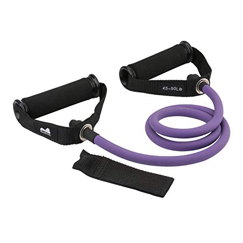 REEHUT Bandas Elásticas de Entrenamiento, Bandas de Resistencia para Fitness Cable de Ejercicio de Entrenamiento para Tonificación Muscular, Equipo de Ejercicio de Estiramientos para Yoga, Morado