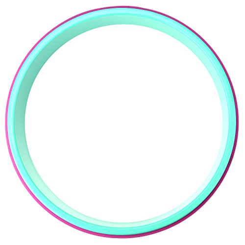 REEHUT Rueda de Yoga para la Dharma 32cm×13cm, Mejorar la Flexibilidad y Resistencia y Aliviar el Dolor y Estrés en su Espalda y Hombros de -Incluye Guía de Posturas en Formato electrónico (Rosa)