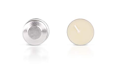 REFEE Pack de 50 velas blancas sin perfume no tóxicas, no parafina, 8 horas de tiempo de combustión velas