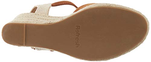 Refresh 69569.0, Sandalias con Plataforma para Mujer, Marrón (Camel Camel), 39 EU