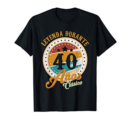 Regalo 40 cumpleaños hombres mujeres nacido en 1980 40 años Camiseta