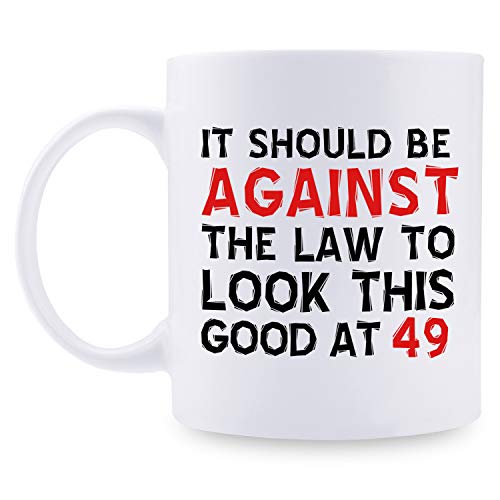 Regalos de 49 cumpleaños para mujeres, regalos de cumpleaños de 1970 para mujeres, regalos de 49 años de edad, taza de café para mamá, esposa, amiga, hermana, ella, tía, 11 onzas