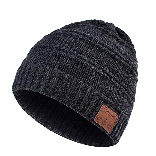 Regalos Originales para Hombre Gorro Bluetooth - Regalos para Hombre/ Mujer/ Amigo/ Padres/ Niñas/ Novio/ Novia, Bluetooth Gorro Musica Invierno con Altavoces Estéreo y Micrófono, Ultra Suave Lavable