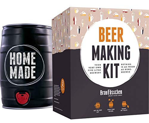 Regalos para hombres – Kit de elaboración de cerveza – Cerveza estilo Oktoberfest en un barril de 5 litros, listo en 7 días, regalo de cumpleaños perfecto – todo incluido – por Brewbarrel/Braufässchen