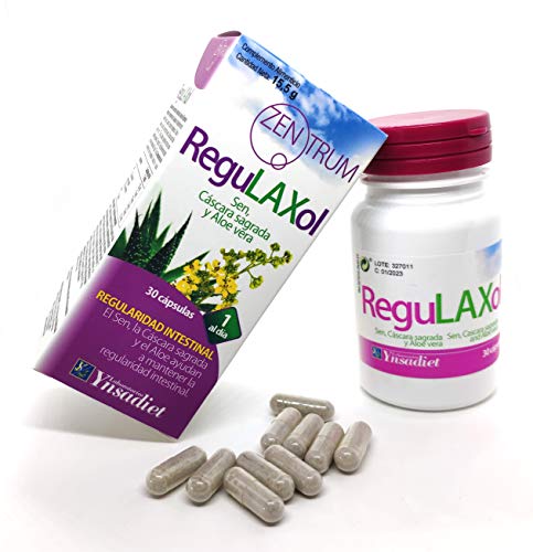 REGULAXOL +ALOE VERA | REGULARIDAD INTESTINAL | AYUDA A FAVORECER UNA BUENA DIGESTIÓN |ADELGAZANTE NATURAL | PÉRDIDA DE PESO |30 CÁPSULAS| ZENTRUM