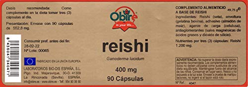 Reishi 400 mg. 90 capsulas