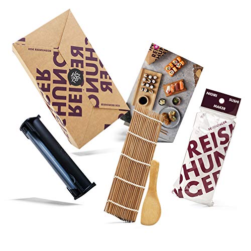 Reishunger Kit para Hacer Sushi (con máquina para Hacer Sushi de Ø 3,5 cm) para Preparar Maki, Sushi inverso y Nigiri en casa. Perfecto también como Regalo