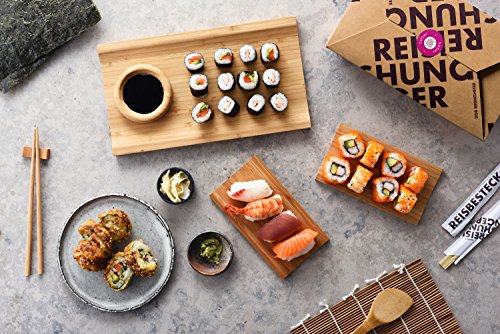 Reishunger Kit para Hacer Sushi (con máquina para Hacer Sushi de Ø 3,5 cm) para Preparar Maki, Sushi inverso y Nigiri en casa. Perfecto también como Regalo