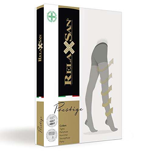 Relaxsan Prestige 880F (Negro, Tg.2) pantis de contención 140 Den Lycra 3D compresión graduada 18-22 mmHg