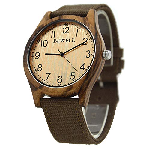 Relogio Reloj De Bambú Famoso De La Marca De Madera del Reloj Analógico Digital Mujeres De Los Hombres del Reloj Masculino Relojes Masculino Femenino Hyococ (Color : Brown)