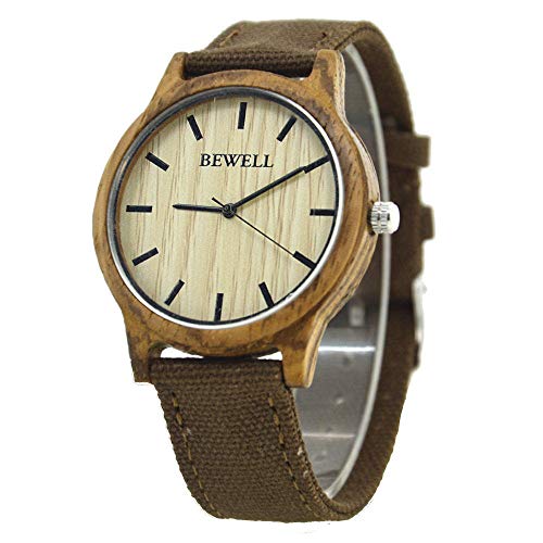Relogio Reloj De Bambú Famoso De La Marca De Madera del Reloj Analógico Digital Mujeres De Los Hombres del Reloj Masculino Relojes Masculino Femenino Hyococ (Color : Brown)