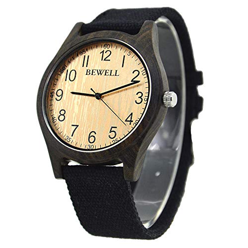Relogio Reloj De Bambú Famoso De La Marca De Madera del Reloj Analógico Digital Mujeres De Los Hombres del Reloj Masculino Relojes Masculino Femenino Hyococ (Color : Brown)