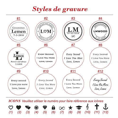 Reloj de madera para hombre grabado, madera de ébano con grabado personalizado, regalo de aniversario personalizado para él, idea de regalo para padrinos