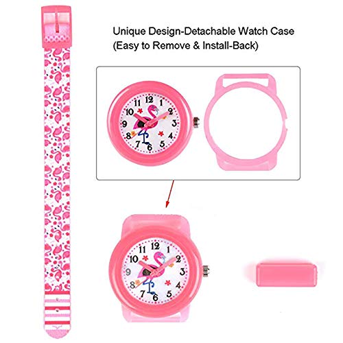 Reloj de Pulsera analógico de Cuarzo para niños y niñas, Resistente al Agua, Reloj de Pulsera para Aprender a los niños