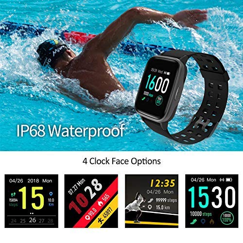 Reloj Inteligentes, YAGALA IP68 Smartwatch, Pulsera Deportiva Inteligente Para Niños y Niñas, Con Contador De Calorías De Monitor De Sueño, Podómetro De Monitorización De La Frecuencia Cardíaca