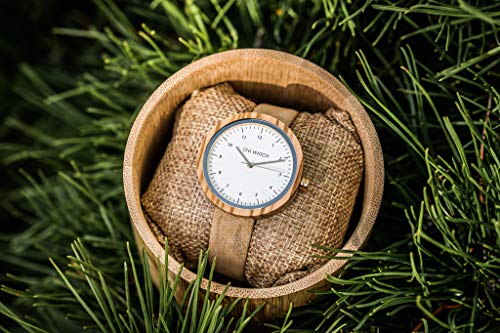 Reloj Madera Mujer - Correa de Cuero Vegano - Ovi Watch