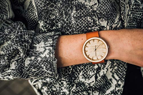 Reloj Madera Mujerm, Swiss Quartz, 42mm, Sostenible Regalo