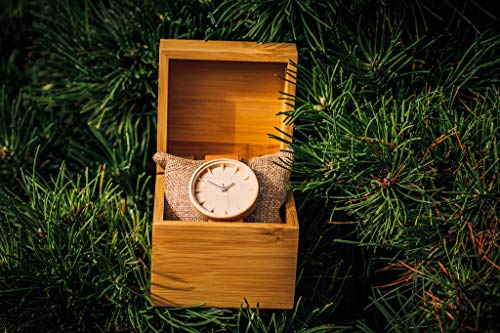 Reloj Madera Mujerm, Swiss Quartz, 42mm, Sostenible Regalo