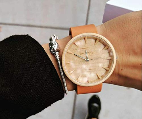 Reloj Madera Mujerm, Swiss Quartz, 42mm, Sostenible Regalo